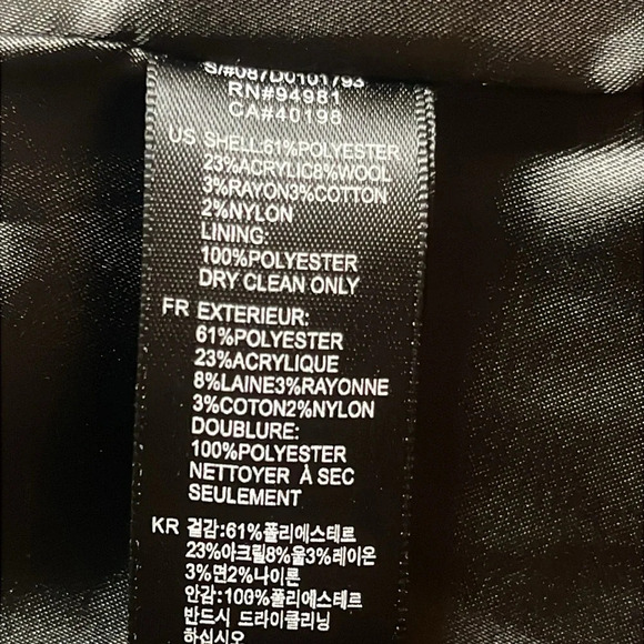 Forever 21 Black & White Peacoat Size Small - Picture 5 of 5